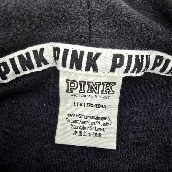 VS Pink Dark Gray Cowlneck Sweatshirt Size L NWOT - Picture 3 of 4